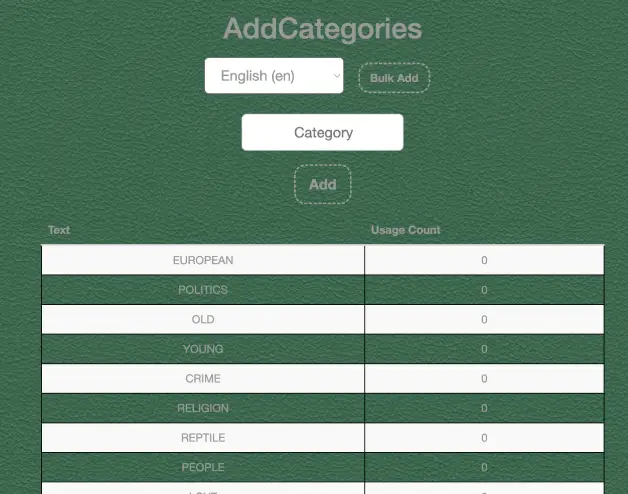 Adding Categories (SQL Injection anyone?)
